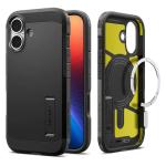 Spigen iPhone 17 (6.3") Tough Armor Magfit Case - Black - Drop-Tested Military Grade, MagSafe Compatible, Heavy Duty 3-Layer Extreme Protection, Built-in Stand, Air Cushion Technology - Dual Layer Protection