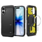 Spigen iPhone 17 (6.3") Tough Armor Magfit Case - Black - Drop-Tested Military Grade, MagSafe Compatible, Heavy Duty 3-Layer Extreme Protection, Built-in Stand, Air Cushion Technology - Dual Layer Protection