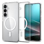 Spigen Galaxy S26+ 5G (2026) Ultra Hybrid MagFit Case - Clear White - MagSafe compatible - Transparent back - Shock-absorbing bumper