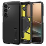 Spigen Galaxy S26 5G (2026) Tough Armor MagFit Case - Black - Heavy-duty Dual-layer protection - Built-in kickstand - MagSafe compatible