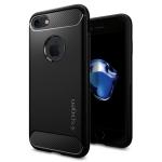 Spigen iPhone 8 / 7 Rugged Armor Case - Black DROP-TESTED MILITARY GRADE - Ultimate Protection - Rugged Design with Matte Finish - Air Cushion Technology - 042CS20441