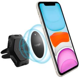 Spigen Signature Air Vent Magnetic Universal Car Mount Holder -Easy installation, Mount In Simplicity,  Any Orientation, Portable Usability, Rugged hexagon design with carbon fiber accent- 000CG20879