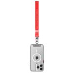 skinarma Scout Universal Nylon Handstrap - Red (Phone Case Sold Separately) -Adjustable Handstrap with Metallic Carabiner Hooks - Includes Lanyard Tether to insert within Phone Case