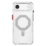 skinarma iPhone Air (6.5") 2025 Saido Mag-Charge Case - Clear , Compatible with Magnetic Charging- 360  Full Protection- 2H Scratch Resistance- Accessories Pack Includes Extra Set of Transparent Button & Frost Red Lanyard Loops