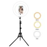 Sansai SCX-818B LED Ring Light 120 LED bulbs Three light colours: Cold, Warm white, Mixed, Tripod extendable from 50cm to 160cm