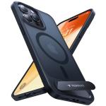 Torras iPhone 15 Pro (6.1") Pstand Case - Black MagSafe Compatible - Built-in Versatile Seamless Stand