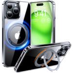 Torras iPhone 15 Pro Max (6.7") Ostand Pro Case - Clear MagSafe Compatible - 360 Spin