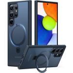 Torras Galaxy S24 Ultra 5G Ostand Matte Case - Black All in One: Magnetic / Stand / Ring Holder - Horizontal / Vertical & Felexible Ostand