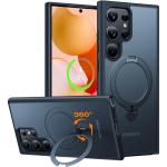 Torras Galaxy S24 Ultra 5G Ostand Spin Case - Black All in One: Magnetic / Stand / Ring Holder - 360 Spin