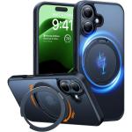 Torras iPhone 16 (6.1") Ostand Pro Case - Black MagSafe Compatible - 360 Spin