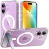 Torras iPhone 16 (6.1") Pstand Case - Clear MagSafe Compatible - Built-in Versatile Seamless Stand