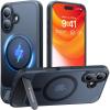 Torras iPhone 16 (6.1") Pstand Case - Black MagSafe Compatible - Built-in Versatile Seamless Stand Torras iPhone 16 (6.1") Pstand Case - Black MagSafe Compatible - Built-in Versatile Seamless Stand