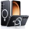 Torras Galaxy S25 5G Ostand Case - Clear MagSafe Compatible - Horizontal / Vertical & Felexible Ostand Torras Galaxy S25 5G Ostand Case - Clear MagSafe Compatible - Horizontal / Vertical & Felexible Ostand
