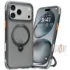 Torras iPhone 17 Pro (6.3") 2025 Ostand Spin Air Case - Black Full Camera Control Button Coverage - Upgraded Airbag Technology - Dot-matrix Anti-slip Design - Compatible with MagSafe Charging - 360° Spin Stand Torras iPhone 17 Pro (6.3") 2025 Ostand Spin Air Case - Black Full Camera Control Button Coverage - Upgraded Airbag Technology - Dot-matrix Anti-slip Design - Compatible with MagSafe Charging - 360° Spin Stand