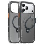 Torras iPhone 17 Pro (6.3") 2025 Ostand Spin Air Case - Black , Full Camera Control Button Coverage, Upgraded Airbag Technology, Dot-matrix Anti-slip Design, Compatible with MagSafe Charging, 360° Spin Stand