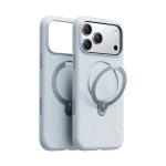 Torras iPhone 17 Pro (6.3") 2025 Ostand Spin Softune Case - Baby Blue , Full Camera Control Button Coverage, Soft Liquid Silicone Cozy Grip, MagSafe Compatible, 360 Spin Kickstand