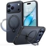 Torras iPhone 17 Pro (6.3") 2025 Ostand Spin Case - Black , Full Camera Control Button Coverage, Fit for MagSafe, Mil-STD Protective, 360° Spin Kickstand