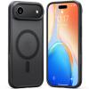 Torras iPhone Air (6.5") 2025 Guardian Magnetic Case - Black Full Camera Control Button Coverage - Fit for MagSafe - Military Grade Drop Protection - Slim Profile & Secure Grip - Includes Exclusive Detachable 3-Color Buttons