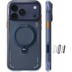 Torras iPhone 17 Pro (6.3") 2025 Ostand Spin Air Case - Navy Blue Full Camera Control Button Coverage - Upgraded Airbag Technology - Dot-matrix Anti-slip Design - Compatible with MagSafe Charging - 360° Spin Stand