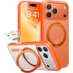 Torras iPhone 17 Pro Max (6.9") 2025 Ostand Pro Case - Orange Full Camera Control Button Coverage - MagSafe Compatible - Military Grade Drop Protection - MagSafe Compatible - 360 Spin Kickstand