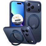 Torras iPhone 17 Pro Max (6.9") 2025 Ostand Pro Case - Navy Blue Full Camera Control Button Coverage - MagSafe Compatible - Military Grade Drop Protection - MagSafe Compatible - 360 Spin Kickstand