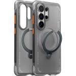 Torras Galaxy S26 Ultra Ostand Q3 Air Case - Black - Upgraded Airbag Technology - Dot-matrix Anti-slip Design - - Magnetic Wireless Compatible - 360° Spin Stand