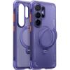 Torras Galaxy S26 Ultra Ostand Q3 Air Case - Dark Purple - Upgraded Airbag Technology - Dot-matrix Anti-slip Design - Compatible with MagSafe Charging - 360&deg; Spin Stand