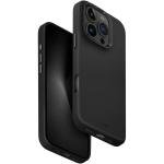 Uniq iPhone 16 Pro (6.3") Lyden Vegan Leather Case - Dallas Black MagSafe Compatible - Premium Vegan Leather - Aluminium Camera Lens Bezel and Side Buttons