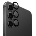 Uniq Galaxy S25 Aluminium Camera Lens Protector - Black Ultra-Slim Fit - HD Clarity - Scratch-Resistant - Anti-Fingerprint - Bubble-Free Installation