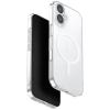 Uniq iPhone 17 (6.3") 2025 Magclick Charging Airsuit Case - Glossy Clear / White Built in Haptic Buttons - Compatible with Magnetic Wireless Charging