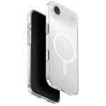 Uniq iPhone Air (6.5") Magclick Charging Airsuit Case - Glossy Clear / White Built in Haptic Buttons - Compatible with Magnetic Wireless Charging
