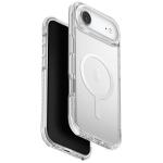 Uniq iPhone Air (6.5") Magclick Charging Combat Case - Blanc White Slim Premium Vegan Leather - Aluminum Camera Lens Bezel - Compatible with Magnetic Wireless Charging