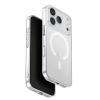 Uniq iPhone 17 Pro (6.3") 2025 Magclick Charging Airsuit Case - Glossy Clear / White Built in Haptic Buttons - Compatible with Magnetic Wireless Charging