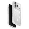 Uniq iPhone 17 Pro (6.3") 2025 Magclick Charging Combat  Case - Blanc White Tough All-Round Shield with 3-Tier Defense - Raised Lens Bezel to Shield Back Camera - Compatible with Magnetic Wireless Charging