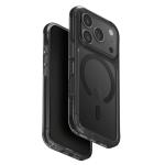 Uniq iPhone 17 Pro (6.3") 2025 Magclick Charging Combat  Case - Carbon Black Tough All-Round Shield with 3-Tier Defense - Raised Lens Bezel to Shield Back Camera - Compatible with Magnetic Wireless Charging