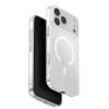 Uniq iPhone 17 Pro Max (6.9") 2025 Magclick Charging Airsuit Case - Glossy Clear / White Built in Haptic Buttons - Compatible with Magnetic Wireless Charging