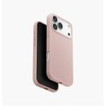 Uniq iPhone 17 Pro Max (6.9") 2025 Magclick Charging Lino Case - Blush Pink Slim Premium Vegan Leather - Aluminum Camera Lens Bezel - Compatible with Magnetic Wireless Charging