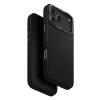 Uniq iPhone 17 Pro Max (6.9") 2025 Magclick Charging Lyden Case - Dallas Black Slim Premium Vegan Leather - Aluminum Camera Lens Bezel - Compatible with Magnetic Wireless Charging