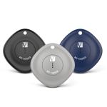 Verbatim 66929 Bluetooth Tracker My Finder Triple Pack - Black, Navy, Grey