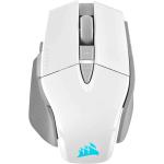 Corsair M65 RGB LED Ultra Wireless Optical Gaming Mouse - White - Silver Aluminium