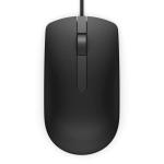 Dell MS116 Wired Mouse - Black Optical Sensor - USB Wired Cable - 1000 DPI - Computer - Scroll Wheel optical LED tracking - Plug-and-play