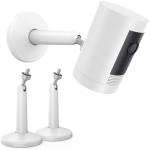 Kiwi Design For Universal Cameras and Sensor Stylish Metal Wall Mount Bracket White Colour Outdoor/Indoor Camera Bracket, Fits Ring, eufy, Wyze, Arlo Cameras and VR Rift Sensor, Vive/Valve Index Base Station, Enhanced Support, (2 Pack)