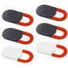 Kiwi Design Universal 6 Pack Webcam Cover Slide 2 White + 4 Black, for Laptop, PC, MacBook, iMac, Computer, iPad, Smartphone, etc.