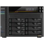 Asustor Lockerstor 8 Gen3 AS6808T 8-Bay NAS AMD Quad Core Upto 3.8 GHz - 16GB ECC RAM (64GB Max) - 4x M.2 - 1x PCIe - 2x 10GbE - 2x 5GbE - 3xUSB - 2x 40Gbps USB-C - 3 Years Warranty - 4 Free Camera Licenses (72 Licenses Max)