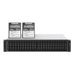 QNAP TS-h2490FU-7302P-256 Enterprise 2U 24-Bay Rackmount NAS Server AMD EPYC 16C/32T 3.0 GHz 256GB DDR4 ECC, 24 x 2.5-inch U.2 PCIe NVMe, 2 x 2.5GbE LAN, 4 x 25GbE SFP28, iSCSI, redundant power supply, Without Rail Kit, 5 Years Warranty