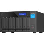 QNAP TVS-h874X-i9-64G Business 8-Bay Desktop NAS Server, Intel i9 16 Core / 24 Threads 64GB RAM (64GB Max), 2x M.2, 2x 2.5GbE LAN, 2x 10GbE Lan, 2x PCIe, 2x USB, 1x Type-C, 1x HDMI, 3 Years Warranty, Come with 8 Camera License