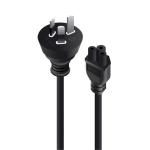 Alogic MF-AUS3PC5-02RBLK AUS 3-Pin to IEC C5 Cable - 2m Clover Shaped - Retail Box Packaging