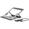 Alogic Flex Adjustable Stand & FUSION CORE USB-C Single 4K Docking Station, HDMI x1, USB 3.0 x3, USB-C x1 (DATA), support Android, MacOS, Windows