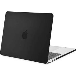 Matte Rubberized Hard Shell Case Cover for 13" MacBook Pro (2016-2022) - Matte Black for Models: A2338 (M1 / M2)/A2251/A2289/A2159/A1989/A1708/A1706