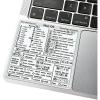 Mac OS Laptop Reference Keyboard Shortcut Sticker - White, No-Residue Adhesive, for 13-16-inch MacBook Air and Pro M1/M2 (1 PCS)